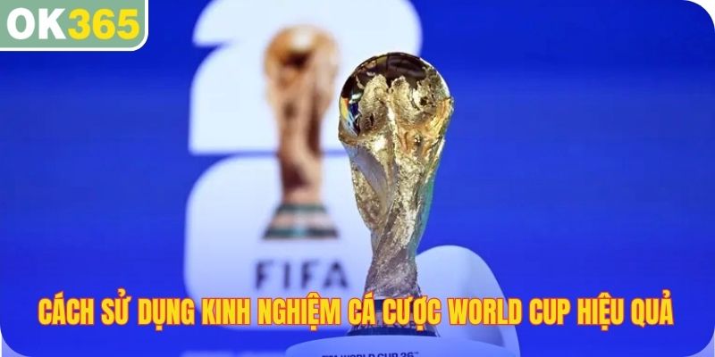 Cách sử dụng kinh nghiệm cá cược World Cup hiệu quả từ ưu đãi